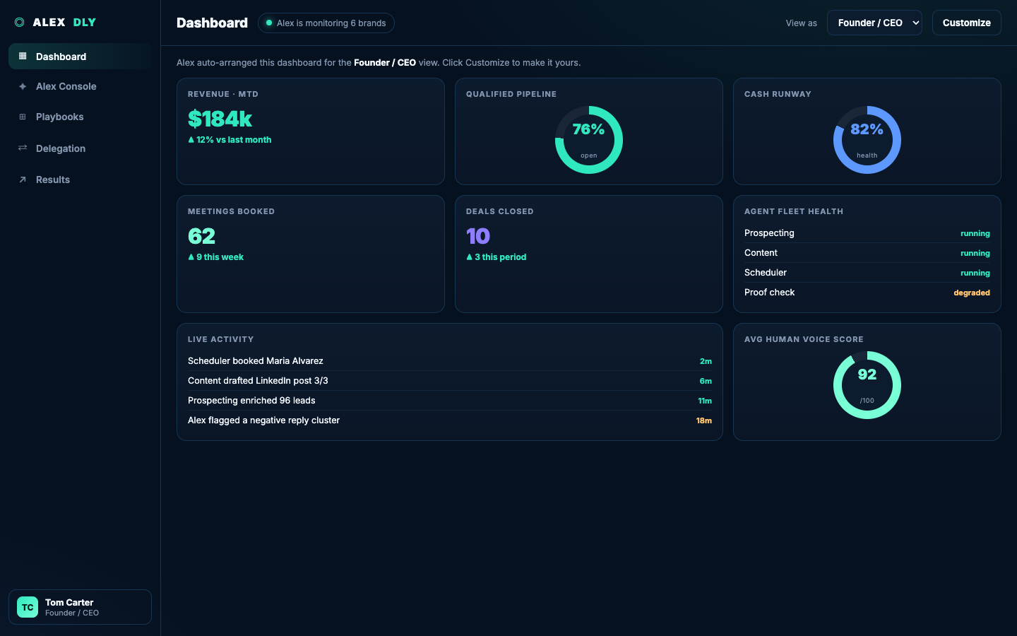 AlexDLY console screenshot