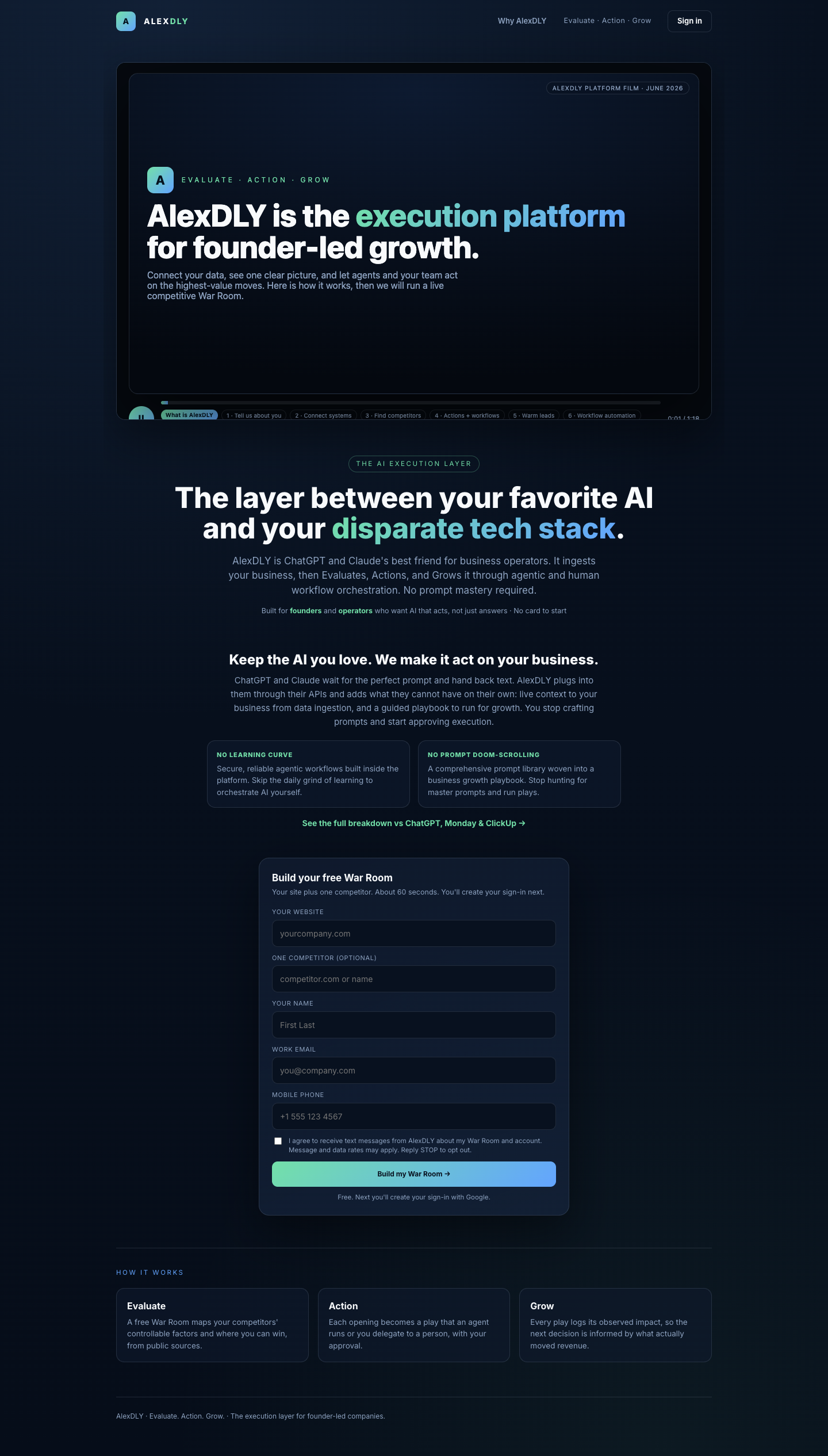 AlexDLY website screenshot